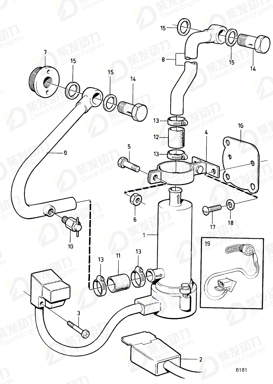 VOLVO Hollow screw 804478 Drawing